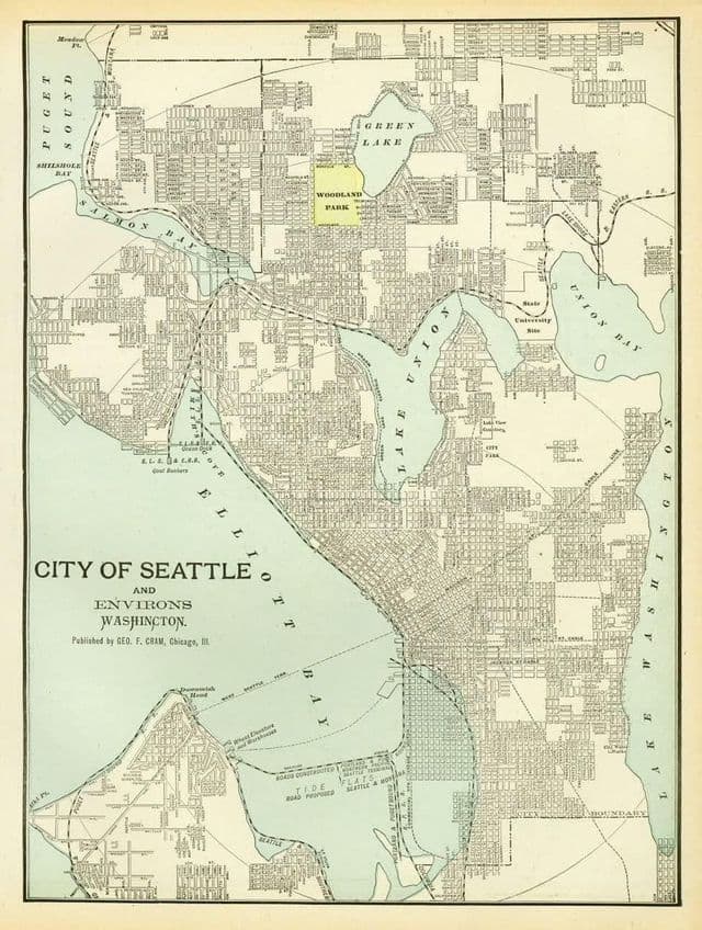 Seattle historical map